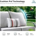 MFSTUDIO Patio Furniture Set, 6 Seats Half-Moon Curved Outdoor Sectional Sofa Conversation Set, Woven Rattan Patio Couch for Backyard, Garden, Deck - Image 3