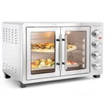 MegaChef 47 Quart Electric French Door Rotisserie Convection Counter Top Oven with Convection and Oven Lamp