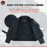 Daniel Smart Men Motorcycle Leather Jacket Black Economy Biker Leather Jacket with inside Pockets & Heavy Duty Zippers - Image 4