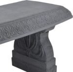 Arcadia Garden Products BE02 Fiberclay Garden, Outdoor Bench, Patio Seating for Front Porch Park Outside Furniture Decor, Gray - Image 4