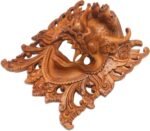 NOVICA Artisan Handcarved Wood Mask Acacia Wall of Barong from Bali Brown Indonesia Masks Cultural Balinese Traditional Carvings [12.25in H x 10.75in W x 5in D] ' Watchful Barong' - Image 3