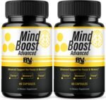 BLUE VIBE Mind Boost Premium Health & Wellness Nootropic Supplement, MindBoost Advanced All Natural Health Management & Overall Wellness Support Supplement Formula Pills (2 Pack - 120 Capsules)