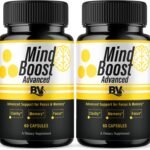 BLUE VIBE Mind Boost Premium Health & Wellness Nootropic Supplement, MindBoost Advanced All Natural Health Management & Overall Wellness Support Supplement Formula Pills (2 Pack - 120 Capsules)