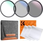 K&F Concept 67mm UV/CPL/ND Lens Filter Kit (3 Pieces)-18 Multi-Layer Coatings, UV Filter + Polarizer Filter + Neutral Density Filter (ND4) + Cleaning Cloth+ Filter Pouch for Camera Lens (K-Series)