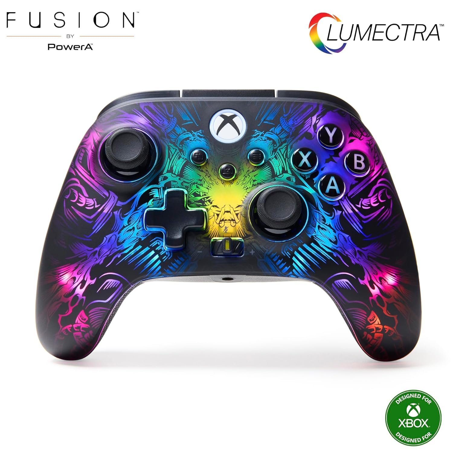81rcx2yWUOL._SL1500_.jpg PowerA FUSION Pro Wireless Controller for Xbox Series X|S with Lumectra, RGB lighting, hidden design, adjustable height thumbsticks, Hall Effect modules, pro gaming controller, low latency wireless, mappable buttons, works with Xbox One and Windows 10/11 - Image 1
