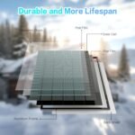JJN Bifacial 400 Watt Solar Panel, N-Type 16BB 400W Solar Panels, 25% High Efficiency Monocrystalline Solar Module for 12V/24V/48V PV System for Homes Rooftop Farm RV and Off-Grid Applications - Image 3