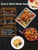 Nuwave Bravo XL Pro Air Fryer Toaster Oven, Improved 100% Super Convection, Quicker & Crispier Results, 100 Presets, Multi-Layer Even Cooking, 50-500F, Smart Probe, PFAS Free, 30QT, Stainless Steel - Image 2