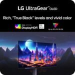 LG ‎27GS93QE 27-inch Ultragear OLED Gaming Monitor QHD 1440p 240Hz 0.03ms DisplayHDR True Black 400 AMD FreeSync Premium Pro NVIDIA G-Sync HDMI 2.1 DisplayPort Tilt/Height/Pivot Stand Black - Image 3