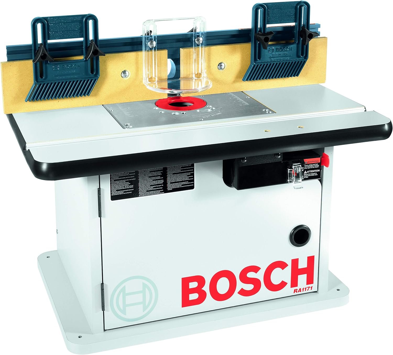 81w0xvYrUhL._AC_SL1500_.jpg BOSCH RA1171 25-1/2 in. x 15-7/8 in. Benchtop Laminated MDF Top Cabinet Style Router Table with 2 Dust Collection Ports - Image 1