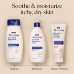 Aveeno Skin Relief Moisturizing Lotion Heals Very Dry, Sensitive Skin, Fast-Absorbing Body Lotion with Soothing Triple Oat & Shea Butter Formula, Fragrance Free, Non-Comedogenic, 18 fl. oz - Image 6