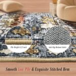 RUGSURE Washable Area Rugs - Perfect for Living Room, Bedroom, Kids Room, Nursery - Stain & Water Resistant Non-Slip, Pet & Child Friendly, Vintage Tribal Area Rugs (Turmeric and Grey, 8' x 10') - Image 3