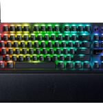 Razer Huntsman V3 Pro TKL Esports Gaming Keyboard: Analog Optical Switches - Razer Snap Tap - Rapid Trigger - Adjustable Actuation - Media Keys & Dial - Doubleshot PBT Keycaps - Wrist Rest - Black