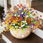 TURNMEON 20 Bundles Artificial Flowers for Outdoors, Artificial Fake Plants UV Resistant Outdoor Faux Plants Cemetery Flowers Plastic Greenery for Gardens Porch Home Summer Spring Decor 580 Heads - Image 9