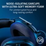 Razer BlackShark V2 Pro Wireless Gaming Headset: Super Wideband Mic - Pro Tuned FPS Profiles - 50mm Drivers - Plush Noise Isolating Earcups - 70 Hr Battery - Bluetooth - for PC, PS5, Switch 2 - Black - Image 7