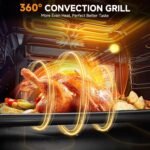 Wall Ovens 24 inch Electric, AMZCHEF 24 inch Wall Oven, 2200w Single Wall Oven with 6 Cooking Modes, 2.5 Cu.Ft. Electric Wall Oven, Convection Oven with Mechanical Knobs Control, Stainless Steel - Image 2