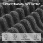 VASAGLE Boneless Couch, Modern Cloud Couch with Deep Seat, Corduroy Sofa for Living Room, Bedroom, Modular Sectional Sofa with Left-Facing Chaise, 108.3 Inches, Slate Gray ULCS181GN01 - Image 8