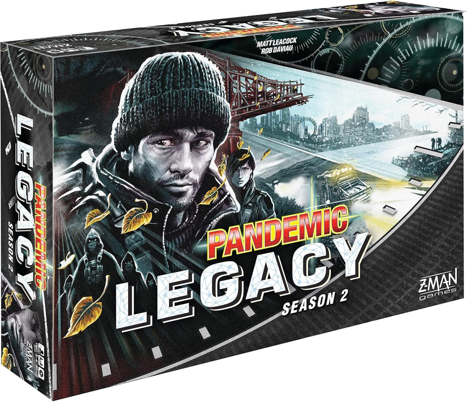 91HvYcpmcJL._AC_SL1500_.jpg Pandemic Legacy Season 2 Board Game (Black) - Fight to Save Humanity from Plague! Cooperative Strategy Game for Kids and Adults, Ages 13+, 2-4 Players, 60 Minute Playtime, Made by Z-Man Games - Image 1