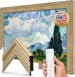 Champagne 55" Premiere Deco TV Frame - Compatible ONLY with Samsung The Frame TVs (Fits 2021-2026, LS03A, LS03B, LS03C, LS03D, LS03FA)