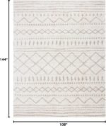 SAFAVIEH Area Rug 9x12 - Arizona Shag Collection - Large - Ivory & Beige, Moroccan Boho Design, Non-Shedding & Easy to Clean, Ideal for Living Room, Bedroom, Dining Space (ASG741A) - Image 2