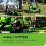 Greenworks 80V 21" Self-Propelled Cordless Lawn Mower – Brushless Motor, LED Lights, 4.0Ah Battery & Rapid Charger (75+ Compatible Tools) - Image 7