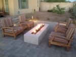 Somer Grade-A Teak Wood Luxurious 5pc Sofa Set:4 Lounge Chairs and 35" Round Coffee Table - Furniture only - Image 2