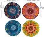 4-Piece 5-Inch Handmade Turkish Ceramic Plate Set – Wall & Table Decor & Jewelry/Ring Dish – Decorative Rings & Jewelry Tray Set - Image 2