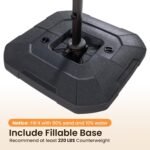 9' X 12' Cantilever Patio Umbrella with Base Included Rectangular Outdoor Large Offset Umbrellas with 7 Tilts Adjustable 360°Rotation for Deck Pool Garden Backyard, Black - Image 3