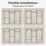 VIPEK V5L Garment Rack Heavy Duty Clothes Racks with Dimmable LED Light, 3000K Warm White, Portable Closet Wardrobe Freestanding Metal Clothing Racks for Hanging Clothes, Max Load 890lbs, Black - Image 7