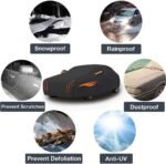 Waterproof Car Covers Compatible with Rolls Royce Ghost 2009-2014，All-weather windproof, rainproof, sunproof, snowproof and dustproof Car Cover Outdoor（Black Orange） - Image 7