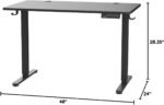 ErGear Height Adjustable Electric Standing Desk, 47.2 x 23.6 Inches Sit Stand up Desk, Memory Computer Home Office Desk (Black) - Image 3