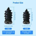 Tire Repair Nails Kit for Car/Motorcycle/Truck, Fast Self-Service Tire Repair Tools, Screw in Tire Repair Plugs with Box and Screwdriver, Vacuum Tire Repair Kits Spiral Rubber Nails (20, S) - Image 3