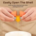 2026 New Egg Shell Opener, Stainless Steel Egg Cracker Tool, Multifunctional Eggs Separator for Raw and Hard Boiled Eggs Peeler Shell Remover, Kitchen Gadget (Orange 2pcs) - Image 7