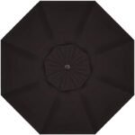 Treasure Garden Deluxe Auto-Tilt Octagon Market Umbrella, 9ft - Outdoor Patio, Deck, Pool, Backyard Stand Alone Umbrella - Heavy Duty w/Black Frame & Obravia2 Fabric (Black) - Image 3