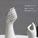 Modern Hand Shaped Decorative Vase,9.25''H Ceramic Body Vase, Art Small Flower Vase for Coffee Table Decor,Vases for Flowers,Shelf Living Room Home Farmhouse Table Decor - Image 4