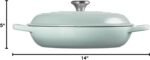 Le Creuset Enameled Cast Iron Signature Braiser, 3.5 qt., Sea Salt - Image 8