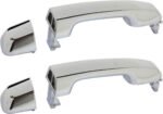 Garage-Pro Exterior Door Handle SET Compatible with Toyota 4Runner 2010-2020, Lexus GX460 2010-2015, Land Cruiser 2019-2020 For Models Without Sensor Chrome Plastic Rear, Driver and Passenger Side