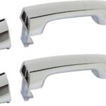 Garage-Pro Exterior Door Handle SET Compatible with Toyota 4Runner 2010-2020, Lexus GX460 2010-2015, Land Cruiser 2019-2020 For Models Without Sensor Chrome Plastic Rear, Driver and Passenger Side