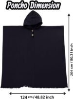 “Alpaca Wool Poncho for Men – Clint Eastwood – Alpaca Poncho – Handmade Product – Cowboy Serape Poncho – Comfortable” - Image 9