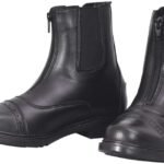 TuffRider Women's Starter Front Zip Paddock Boots with free Socks | Durable, Easy to Clean Water-Resistant Horse Riding Boots