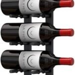 Ultra Wine Racks Wall Mounted Label-Out Wine Racks (3 Foot 1 Deep, Matte Black, 9 Wine Bottles) - Modern Metal Wine Storage, Modular Design for Home Bar, Kitchen, Dining Rooms, & Wine Cellars