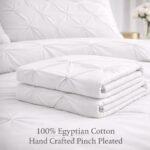 COTTON STICH Pinch Pleated King Size Pillow Shams with Hidden Zipper – Set of 2, 20x36 Inches – 600 Thread Count 100% Egyptian Cotton, Soft Luxury Hotel Style Decorative Pillow Covers – White - Image 5