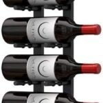 Ultra Wine Racks Wall Mounted Label-Out Wine Racks (4 Foot 1 Deep, Matte Black, 12 Wine Bottles) - Modern Metal Wine Storage, Modular Design for Home Bar, Kitchen, Dining Rooms, & Wine Cellars
