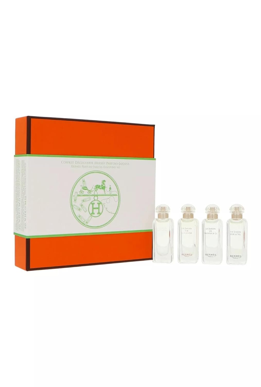 51sW6qnVAQL._SL1500_.jpg Hermès Jardins Discovery Set - 4 Pc Mini Gift Set (0.25oz EDT) - Sur La Lagune, A Cythere, Sur Le Nil, Monsieur Li - Image 1