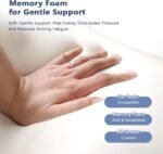 REVXON Car Seat Cushion for Aston Martin DB12 2024, Ergonomic Memory Foam Cushion for Driving & Long Trips, Breathable Design, Non-Slip Bottom, for Car & Office Chairs,A Greenish Blue - Image 4