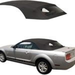 Sierra Auto Tops Replacement Convertible Soft Top with Heated Glass Window, fits Ford Mustang, Shelby, and GT500 Models 2005-2014, Premium Grade Sailcloth Vinyl, Black