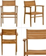 Amazonia Fairview 9 Piece Teak Double Extendable Oval Dining Set - Image 8