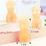 2.1 Inch Yellow Jade Female Model Sculpture Crystal Statue Goddess Figurines,Hand-Carved Body Shaped Decor Healing Crystal, Aphrodite Decor,Home Office Decoration Christmas Meditation Yoga Gifts - Image 2