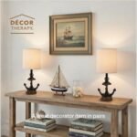 Decor Therapy Anchor Resin Accent Lamp, Easy on/Off Push-Through Light Switch, Coastal Style, Energy Efficient, 40W, Antique Navy - (8" D x 8" W x 16" H) - Image 9