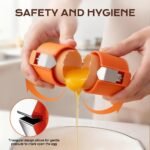 2026 New Egg Shell Opener, Stainless Steel Egg Cracker Tool, Multifunctional Eggs Separator for Raw and Hard Boiled Eggs Peeler Shell Remover, Kitchen Gadget (Orange 2pcs) - Image 6