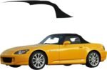 Sierra Auto Tops Replacement Convertible Top with Heated Glass Window, fits Honda S2000 2002-2009, Premium Canvas Cloth, Black